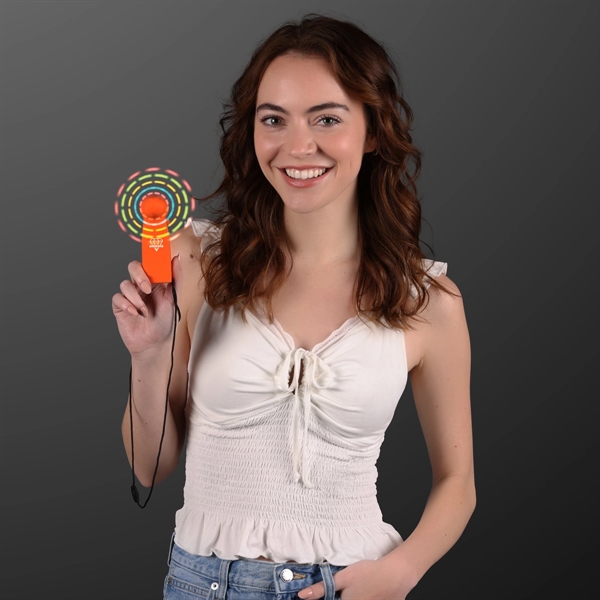 Blank or imprinted. Light Up Promotional Mini Fans Flash 36 Light... from ASI 34194 ALightPromos / Alight Promotional Products