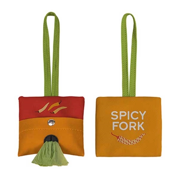 Full color printed vegan leather dog waste bag dispenser with black... from ASI 45657 Pop! Promos