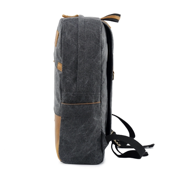 Cotton Canvas Backpack with Genuine Leather... from ASI 72657 Active Life Promo / Active Life
