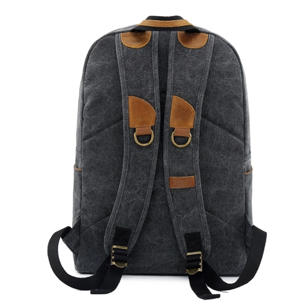 Cotton Canvas Backpack with Genuine Leather... from ASI 72657 Active Life Promo / Active Life