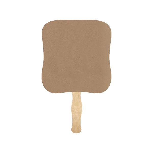 Palm hand fan, 26 point recycled unbleached natural brown kraft chipboard.... from ASI 93520 Ventura Inc