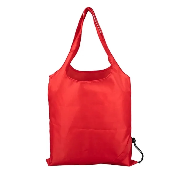 15" x 15 3/4" Pack-N-Toss polyester reusable shopping tote that folds... from ASI 62660 Innovation Line