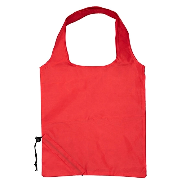 15" x 15 3/4" Pack-N-Toss polyester reusable shopping tote that folds... from ASI 62660 Innovation Line