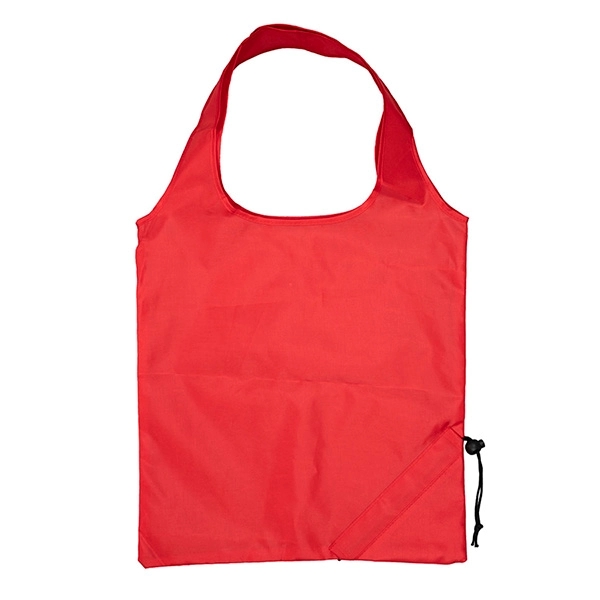 15" x 15 3/4" Pack-N-Toss polyester reusable shopping tote that folds... from ASI 62660 Innovation Line