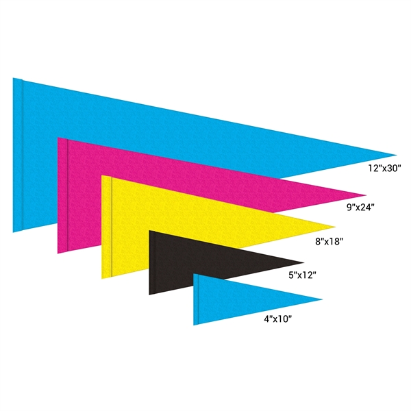 9" x 24" digitally printed custom soft felt pennant.... from ASI 80228 Quinn