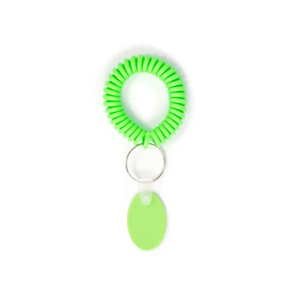 Wrist Coils with high quality coil with oval tag, full color... from ASI 64635 KEY-BAK Promotional Products