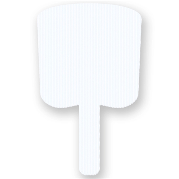 Slice of bread shape rally hand fan made of white corrugated... from ASI 93520 Ventura Inc