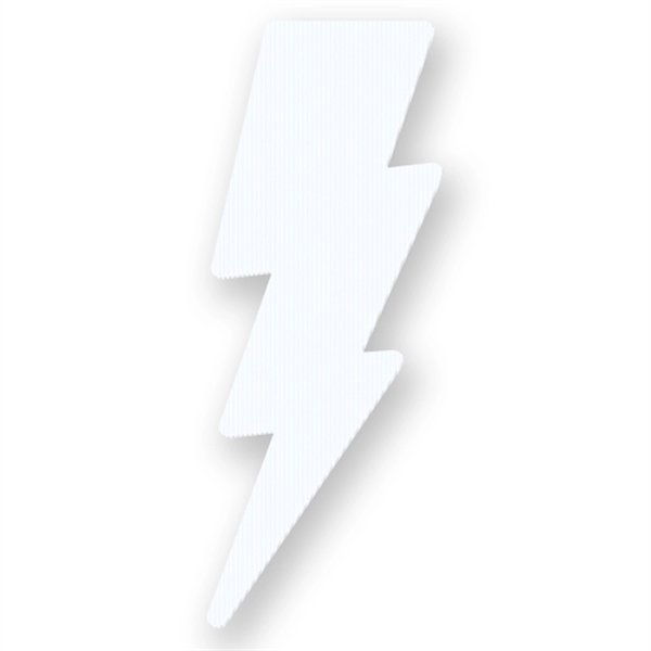 Lightning bolt rally sign imprinted on 4mm all weather plastic.... from ASI 93520 Ventura Inc