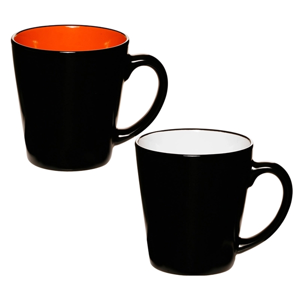 Two-tone ceramic mugs with 12 oz. capacity with 1 color silkscreen... from ASI 37218 Athena Promo (tm)