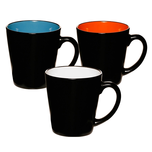 Two-tone ceramic mugs with 12 oz. capacity with 1 color silkscreen... from ASI 37218 Athena Promo (tm)