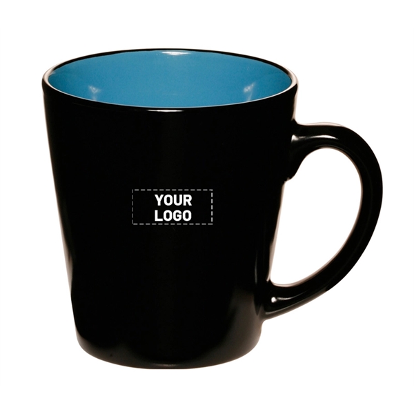Two-tone ceramic mugs with 12 oz. capacity with 1 color silkscreen... from ASI 37218 Athena Promo (tm)