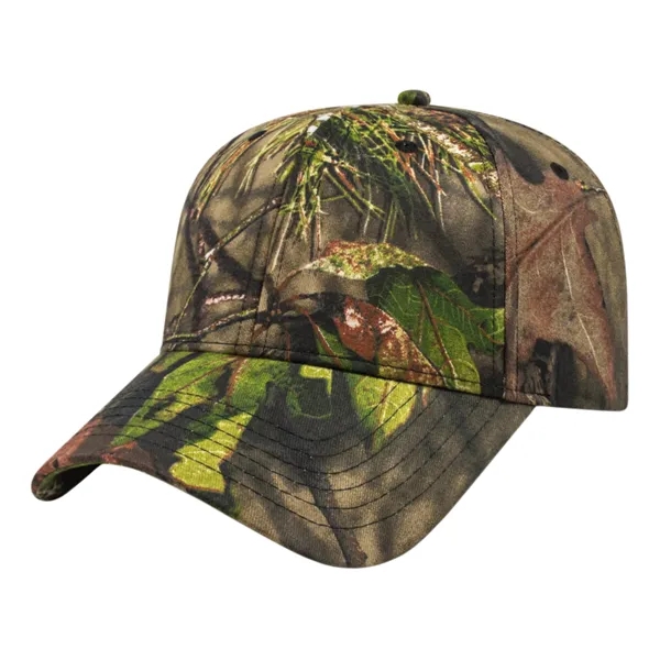 Medium profile six-panel twill structured hat in Realtree™ and Mossy Oakl®... from ASI 43792 Cap America Inc