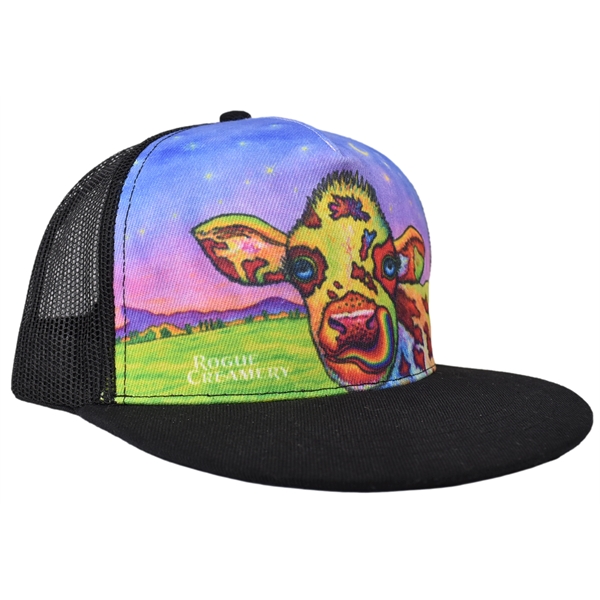 Flat Brim Trucker Hat with Full color imprint - FivePanels... from ASI 72657 Active Life Promo / Active Life