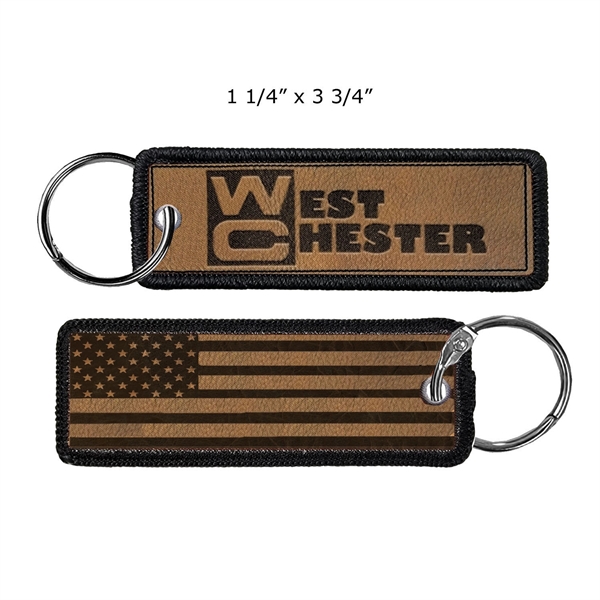 USA Made 2 side 4CP Dye Sub Faux Leather printed key... from ASI 90160 Suntex Industries