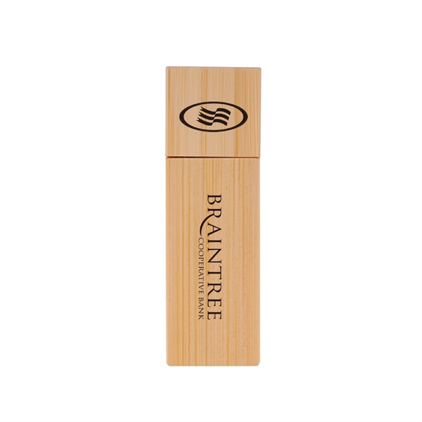128 MB capacity USB flash drive with bamboo cover... from ASI 72657 Active Life Promo / Ingrain Promo