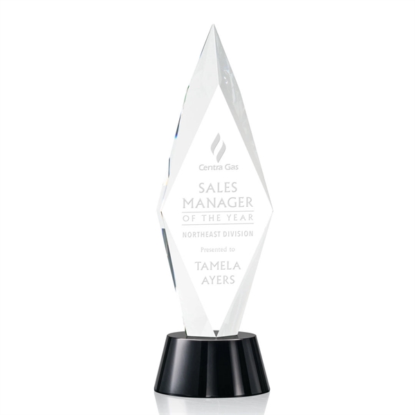 Breathtakingly beveled, this arrowhead-shaped award is mounted on a stunning round... from ASI 84592 St Regis Group / St Regis
