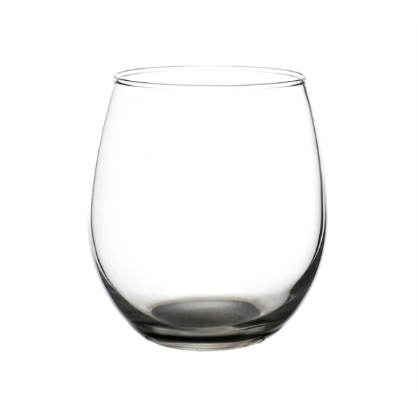 Stemless wine glass with 15 oz. capacity plus free 1 color... from ASI 37218 Athena Promo (tm)
