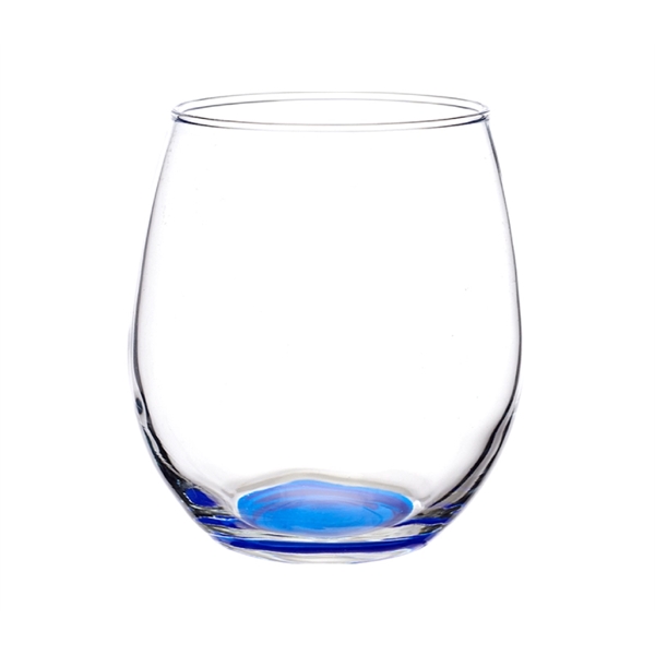 Stemless wine glass with 15 oz. capacity plus free 1 color... from ASI 37218 Athena Promo (tm)