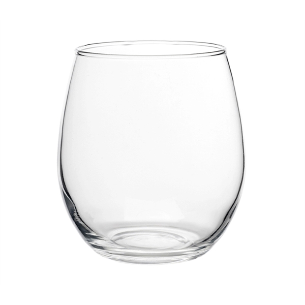 Stemless wine glass with 15 oz. capacity plus free 1 color... from ASI 37218 Athena Promo (tm)