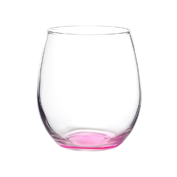 Stemless wine glass with 15 oz. capacity plus free 1 color... from ASI 37218 Athena Promo (tm)