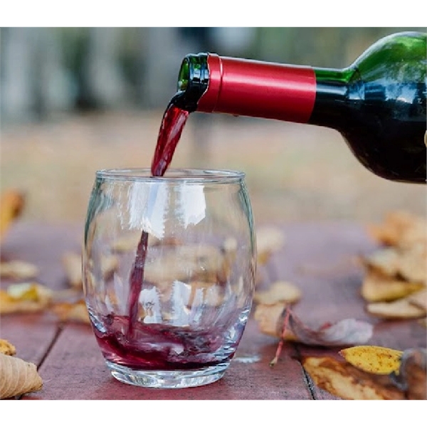 Stemless wine glass with 15 oz. capacity plus free 1 color... from ASI 37218 Athena Promo (tm)