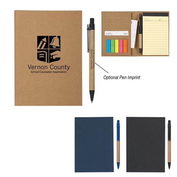 MeetingMate Notebook With Pen And Sticky Flags Matching Pen Has Paper... from ASI 61125 Hit Promotional Products / Hit®