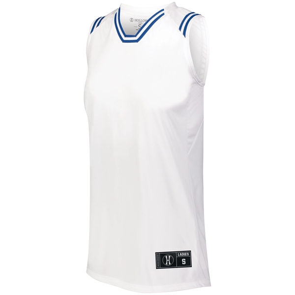 The Ladies Retro Basketball Jersey combines a vintage look with modern... from ASI 37461 Augusta Sportswear / Holloway Sportswear