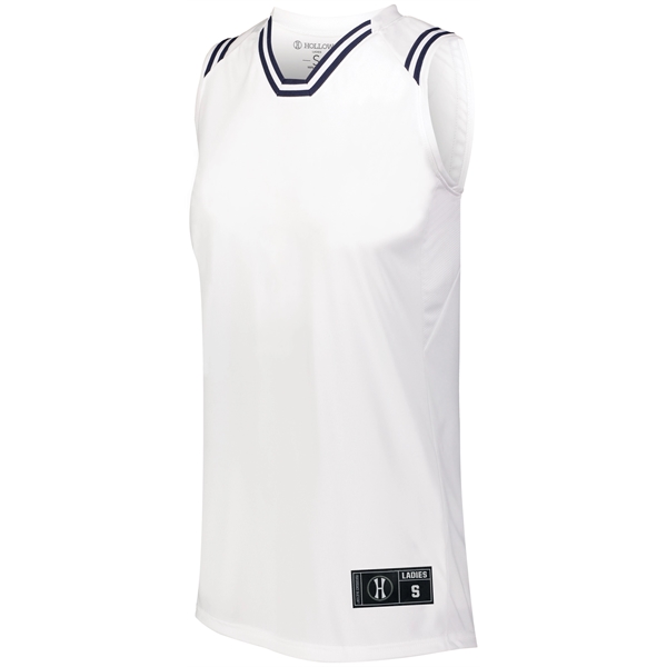 The Ladies Retro Basketball Jersey combines a vintage look with modern... from ASI 37461 Augusta Sportswear / Holloway Sportswear