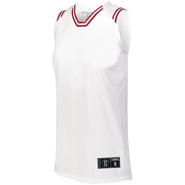 The Ladies Retro Basketball Jersey combines a vintage look with modern... from ASI 37461 Augusta Sportswear / Holloway Sportswear