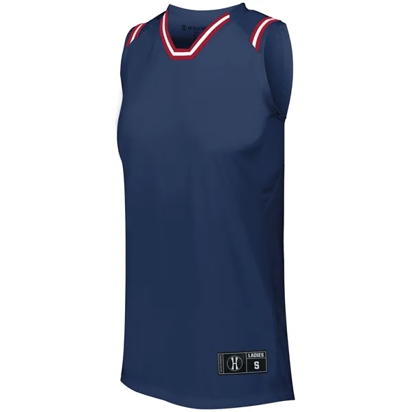 The Ladies Retro Basketball Jersey combines a vintage look with modern... from ASI 37461 Augusta Sportswear / Holloway Sportswear