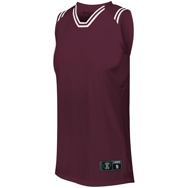 The Ladies Retro Basketball Jersey combines a vintage look with modern... from ASI 37461 Augusta Sportswear / Holloway Sportswear
