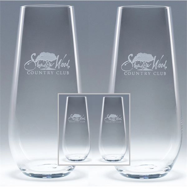 7.75 oz Elite Stemless Flute made of machine-blown glass.... from ASI 62985 J. Charles