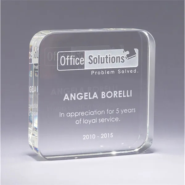 App-shaped paperweight made of optic crystal with your choice of deep... from ASI 62985 J. Charles