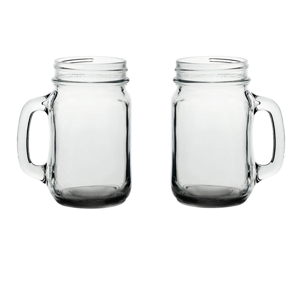 Mason drinking jar with handle, 16 oz. plus 1 color silkscreen... from ASI 37218 Athena Promo (tm)
