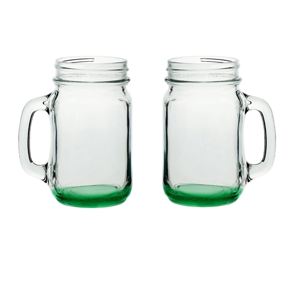 Mason drinking jar with handle, 16 oz. plus 1 color silkscreen... from ASI 37218 Athena Promo (tm)