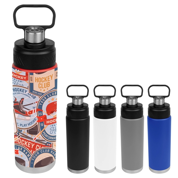 24 ounce double wall insulated stainless steel bottle with wide mouth... from ASI 61125 Hit Promotional Products / Hit®