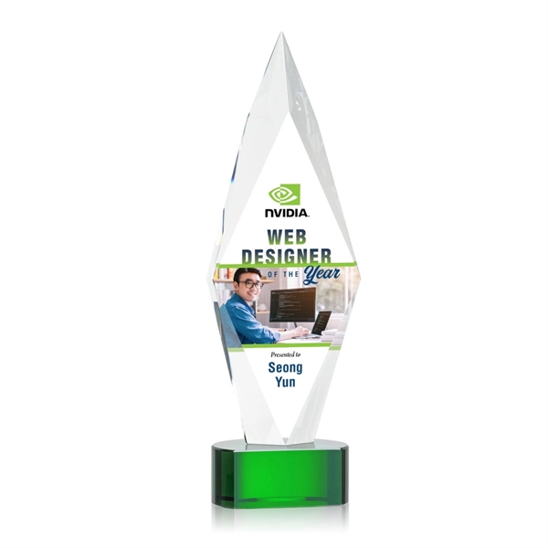 Manilow VividPrint™ Award on Paragon Base - Green... from ASI 84592 St Regis Group / St Regis