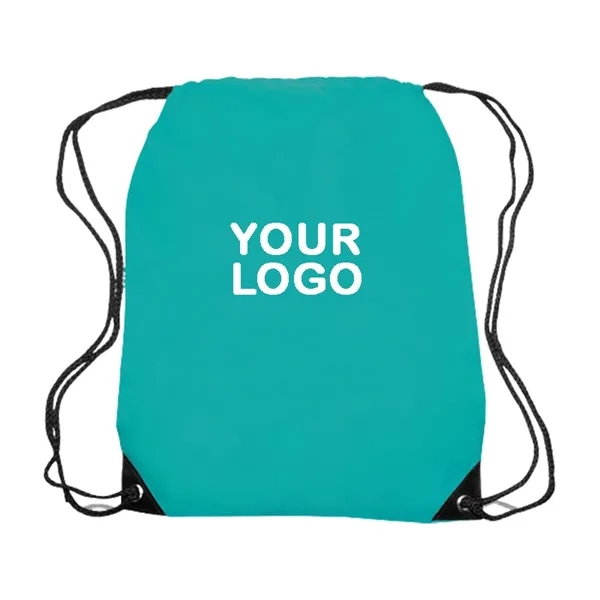 210D Polyester drawstring backpack with black corner plus free 1 color... from ASI 37218 Athena Promo (tm)