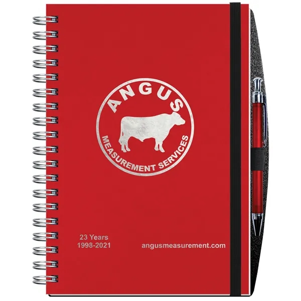 7" x 10" journal with heavyweight cover, 50 sheets, and pen.... from ASI 50873 Drum-Line / Drum-line Inc