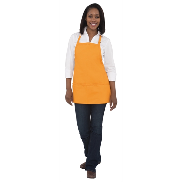Mid-length apron measuring 28"W x 24"H, with 3 pouch pockets and... from ASI 36558 Aprons, Etc.