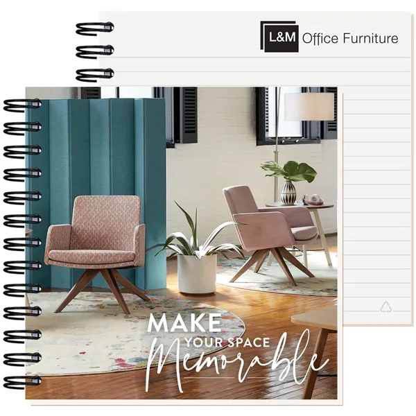 7" x 7" Journal with imprint on every sheet, recycled paper,... from ASI 50873 Drum-Line / Drum-line Inc