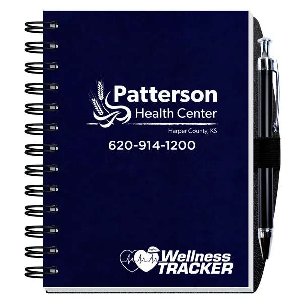 5" x 7" Journal with pen, stock wellness sheets and durable... from ASI 50873 Drum-Line / Drum-line Inc