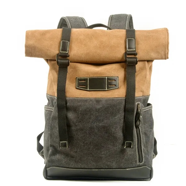Cotton Canvas Backpack with Genuine Leather... from ASI 72657 Active Life Promo / Active Life