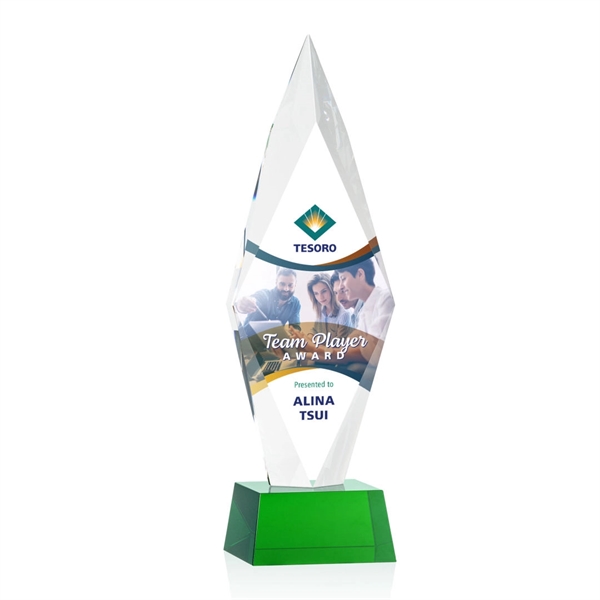 Manilow VividPrint™ Award on Robson Base - Green... from ASI 84592 St Regis Group / St Regis