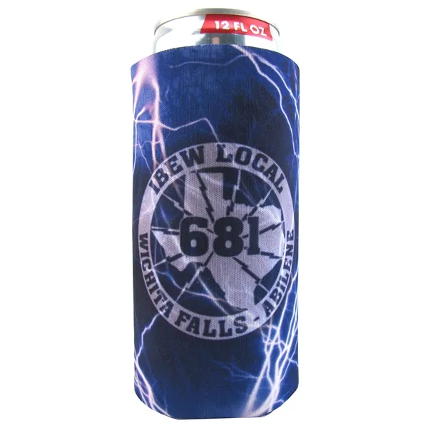 Foam Tall Can Cooler for 12oz tall, slim cans polyester foam,... from ASI 79933 Prorose Inc / ProRose An Arch Promo Group Division