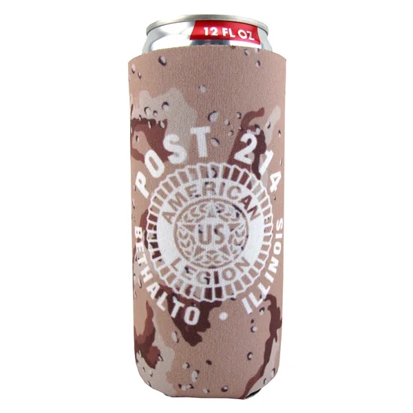 Foam Tall Can Cooler for 12oz tall, slim cans polyester foam,... from ASI 79933 Prorose Inc / ProRose An Arch Promo Group Division