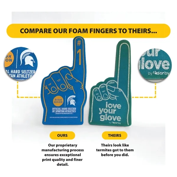 16.75" x 8" x 1" urethane foam "number one" novelty hand... from ASI 68207 MAC Specialties Ltd / Sport Products Plus