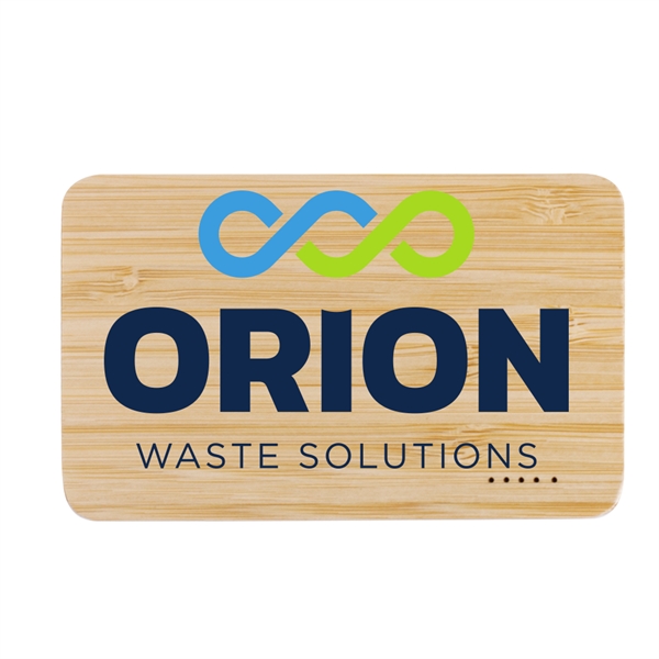 Eco-friendly wireless power bank with solid bamboo casing, 10W fast wireless... from ASI 90154 Sunjoy Group Inc