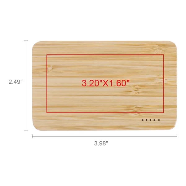 Eco-friendly wireless power bank with solid bamboo casing, 10W fast wireless... from ASI 90154 Sunjoy Group Inc