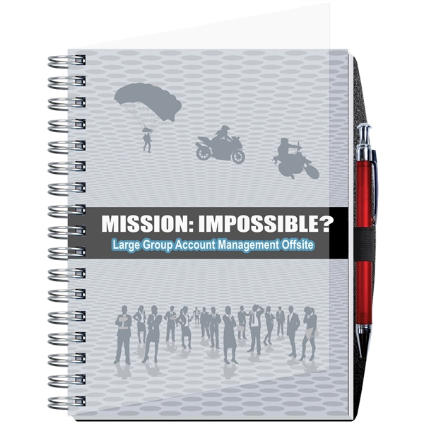 Gallery journals, 30 pt. translucent poly cover with printed insert sheet,... from ASI 50873 Drum-Line / Drum-line Inc